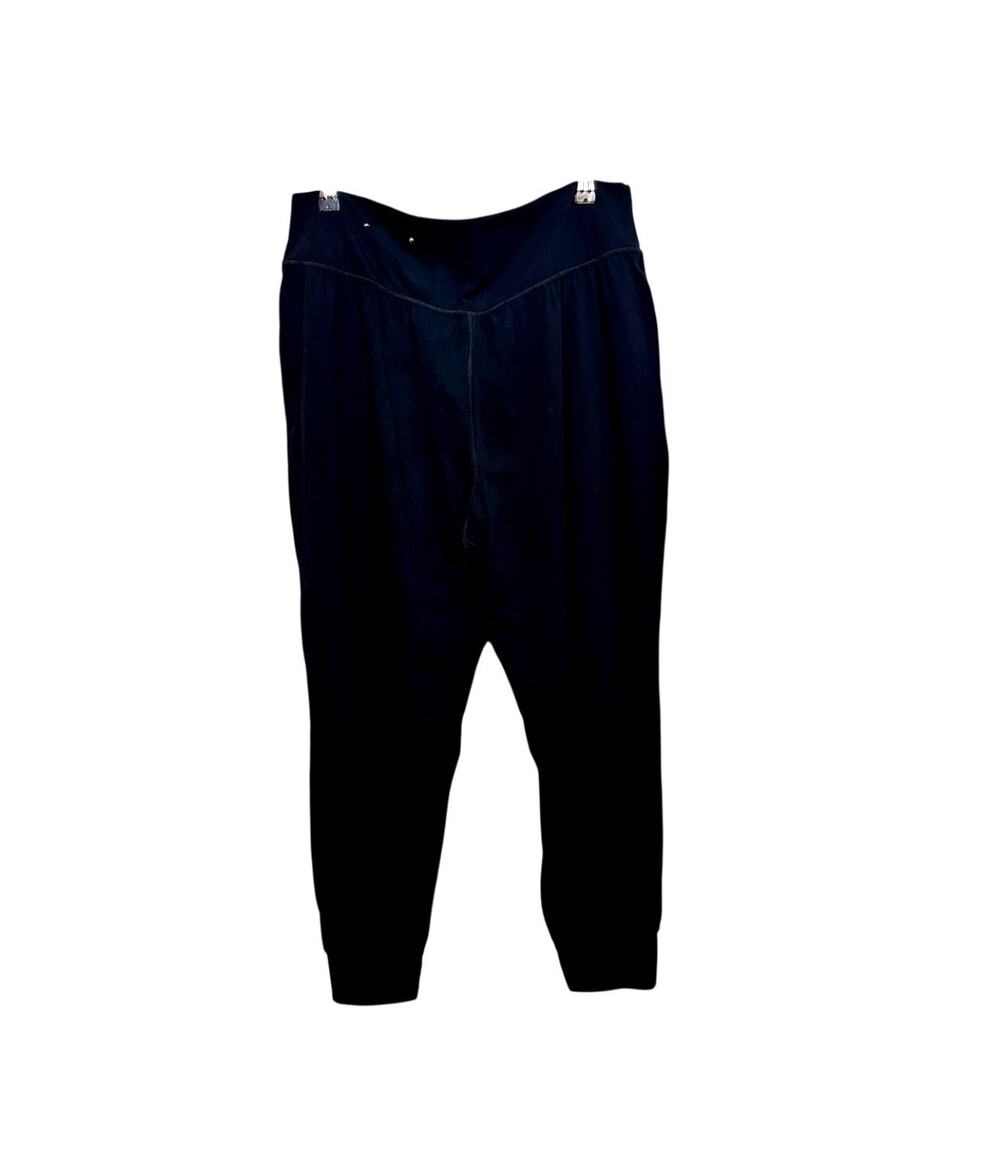 SOMA 24/7 High waist joggers black Max Coverage knit 25% spandex pockets Sz L